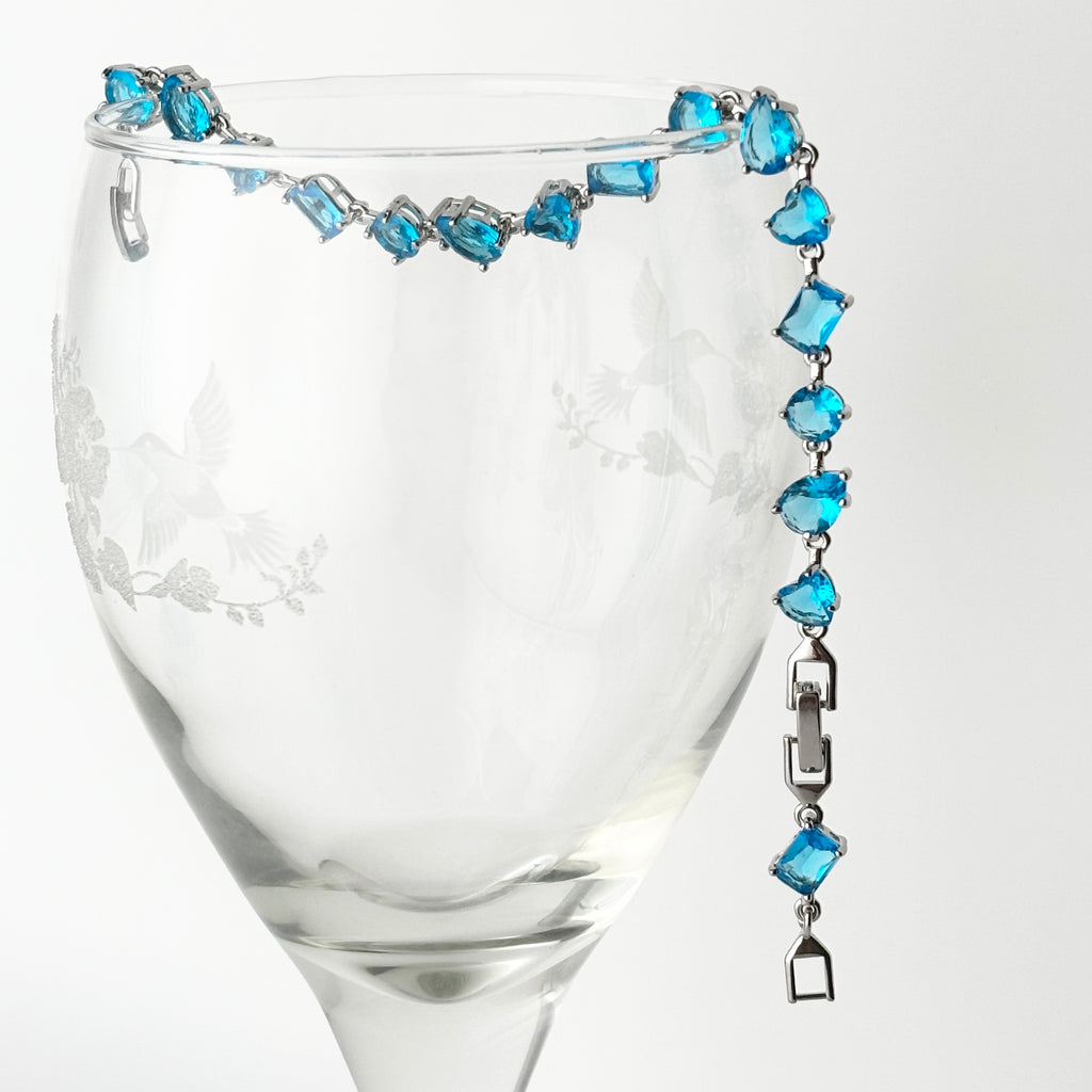 Aquamarine Blue Mixed-Cut Bracelet