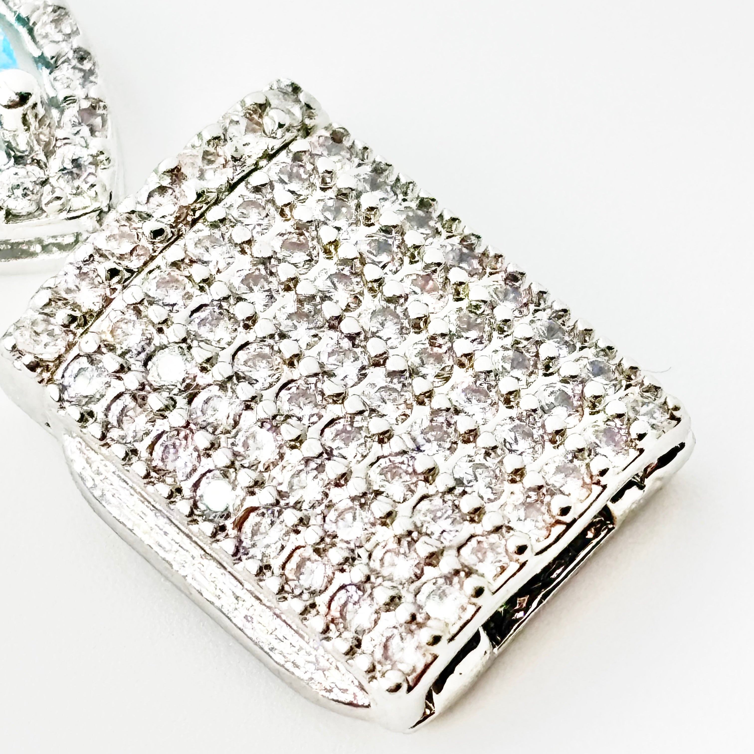 Aquamarine Blue Marquise Halo Tennis Bracelet with Box Clasp