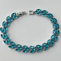 Aquamarine Blue Marquise Triple-Row Bracelet